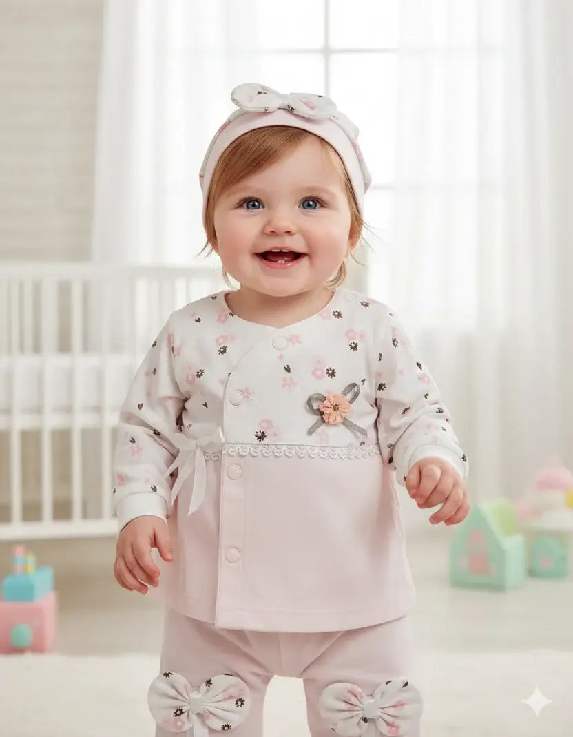 2-Piece Baby Girl Outfit Three Piece (0-3 months)