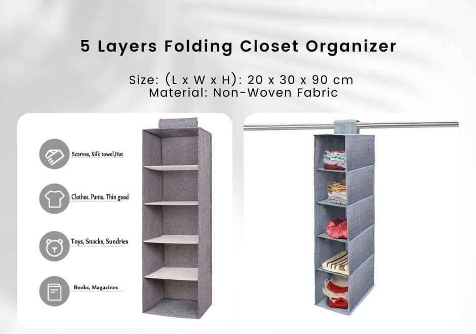 5 Layers Folding Closet Organizer